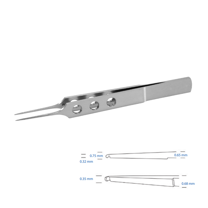 Pinza Notched retta manipolo lungo 10pz